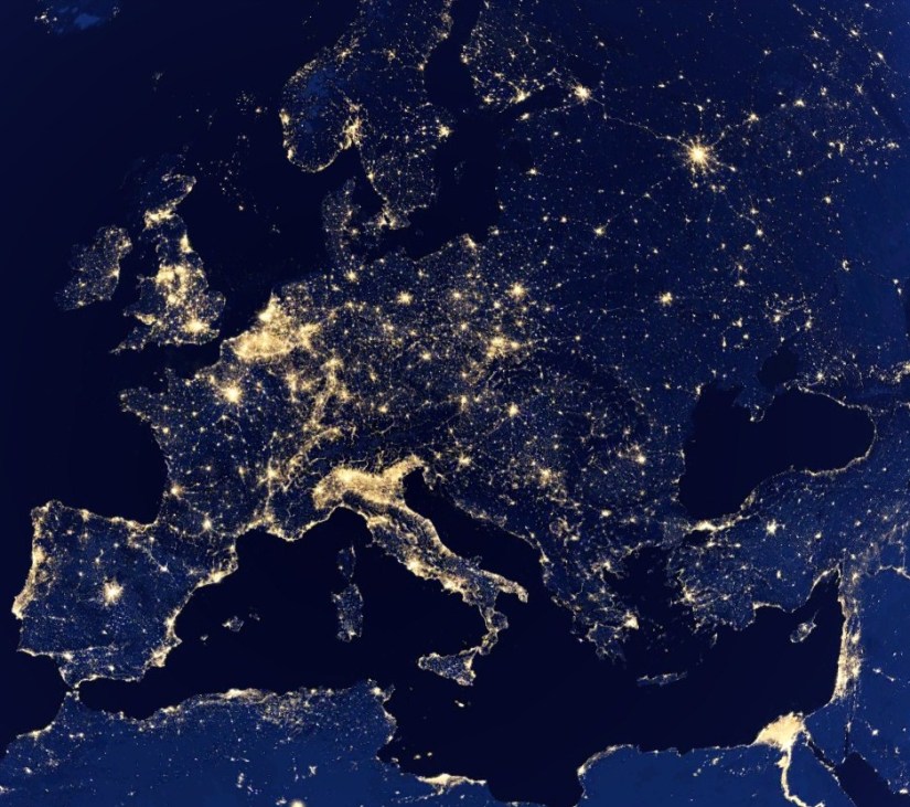 Europa bei Nacht