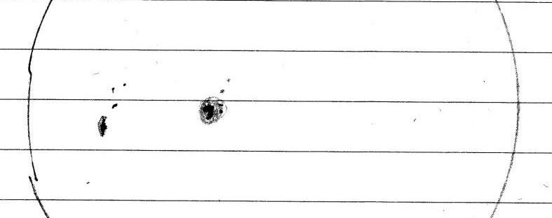 Zeichnung der Sonne mit Sonnenflecken