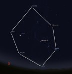 Wintersechseck mit Orion am Osthimmel am 1.1. gegen 20 Uhr