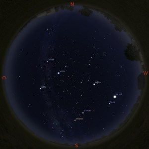 Sternenhimmel am Abend zum Urlaubsende