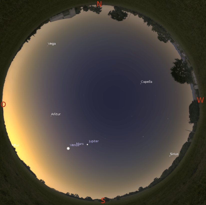 Morgenhimmel am 15.11.2015 gegen 7 Uhr