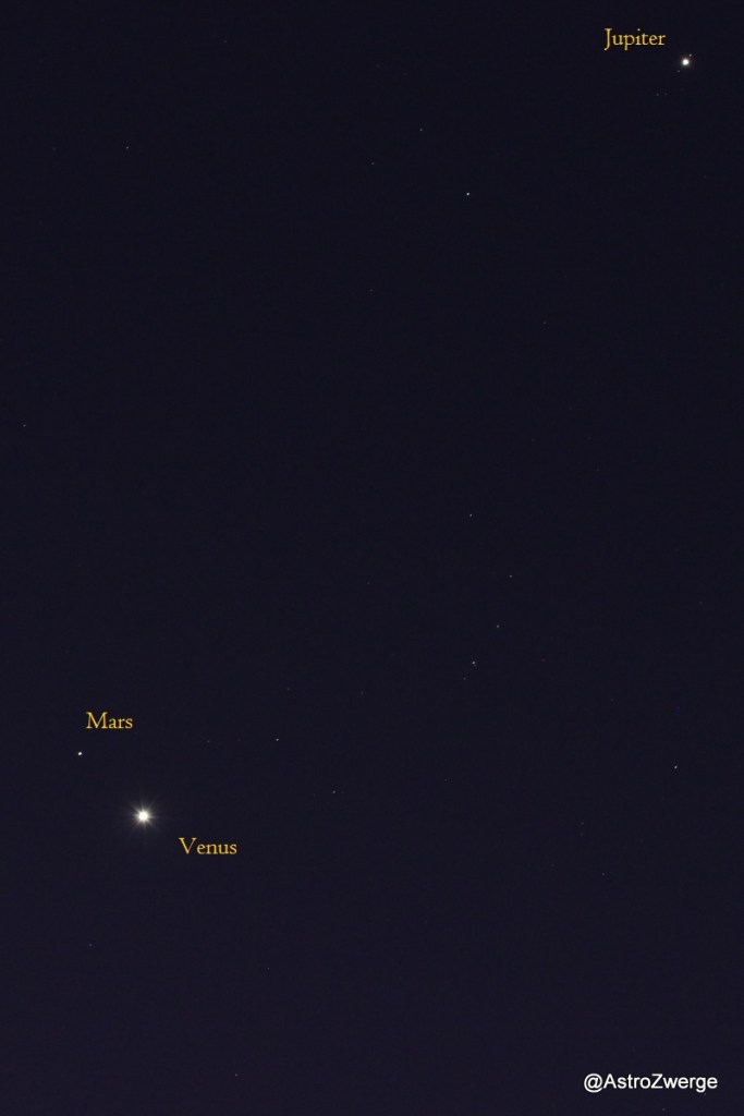 Jupiter-Mars-Venus am 3.11.2015