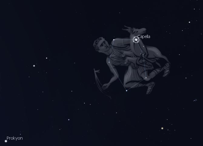 Sternbild Fuhrmann (Abb. Stellarium)