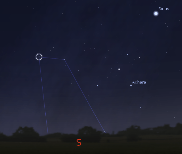 Sternbild "Achterdeck" (Abb. Stellarium)