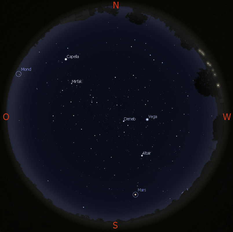 Abendhimmel am 15.11. gegen 18 Uhr