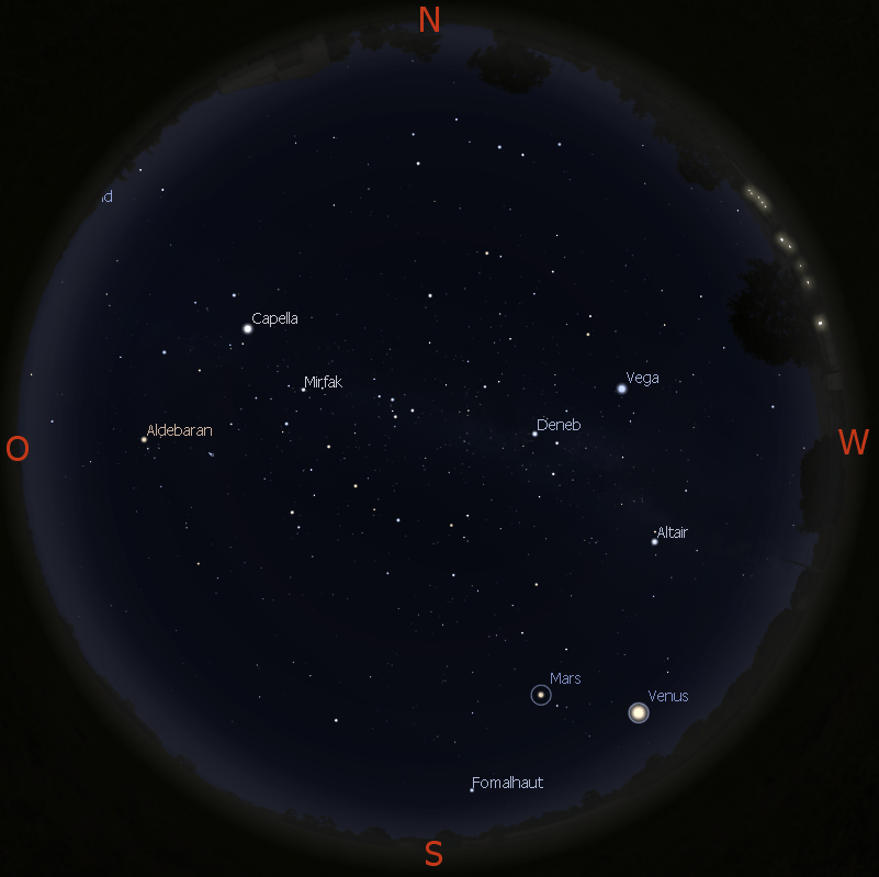 Abendhimmel am 15.12. gegen 18 Uhr