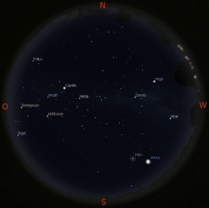 Milchstraße am 30.12. gegen 18 Uhr