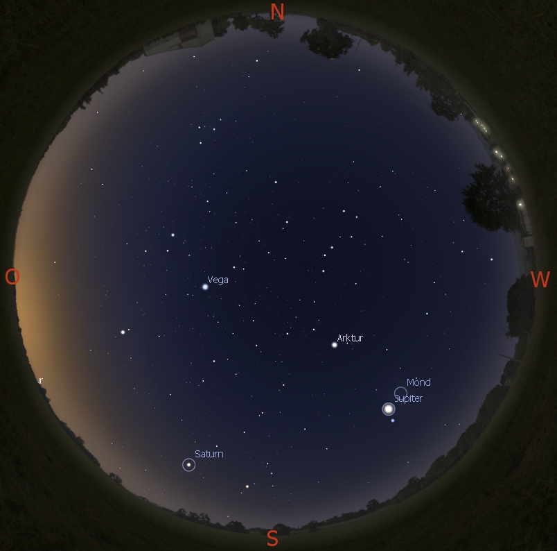 Morgenhimmel am 15.2. gegen 6:30 Uhr