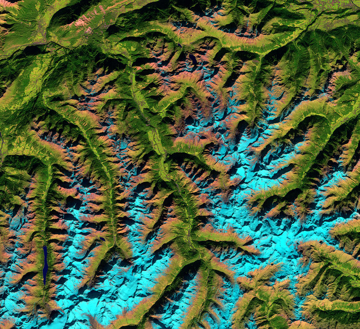 Alpen: Ötztal (modified Copernicus Sentinel data (2016), processed by ESA)