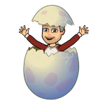 ich "schlüpfe" aus dem Ei