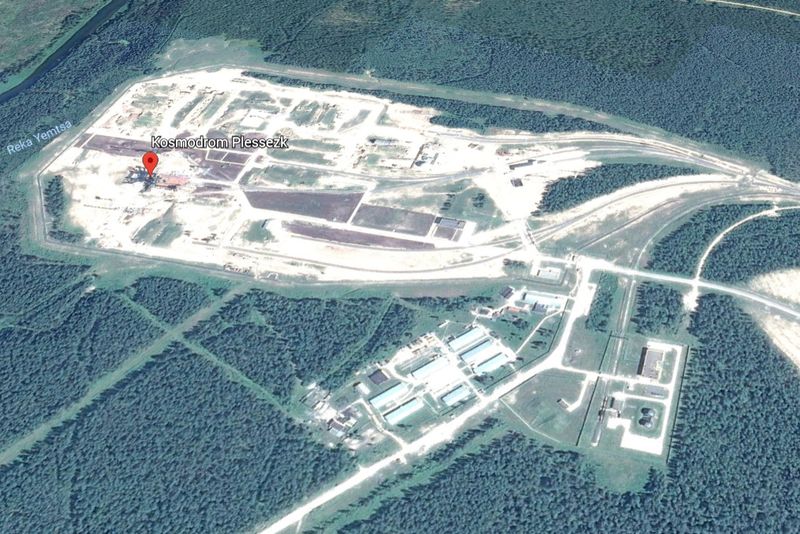 Google Earth Abbildung des Kosmodrom Plessezk - Startpunkt von Sentinel-3