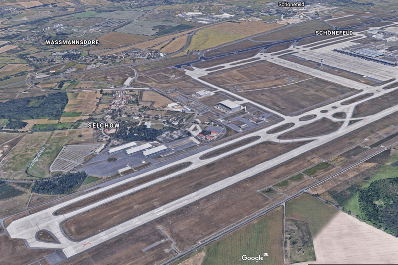 Google Earth Ausschnitt des Messegebietes