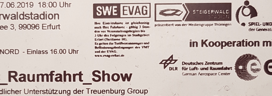 Ticket zur Raumfahrtshow