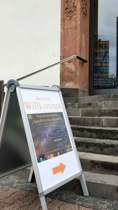 Aufsteller zum Workshop