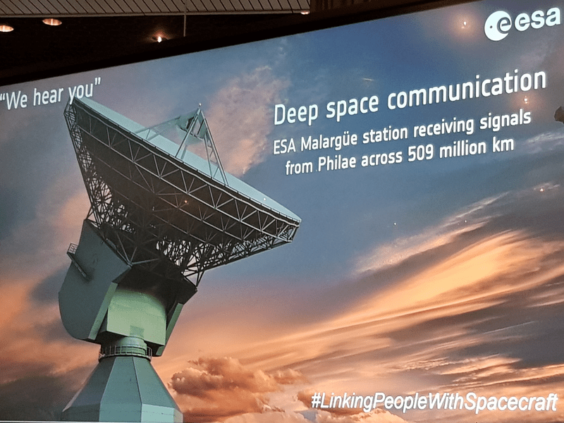 Präsentation mit Satellitenantenne