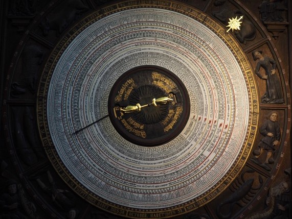 Foto der astronomischen Uhr in Rostock 