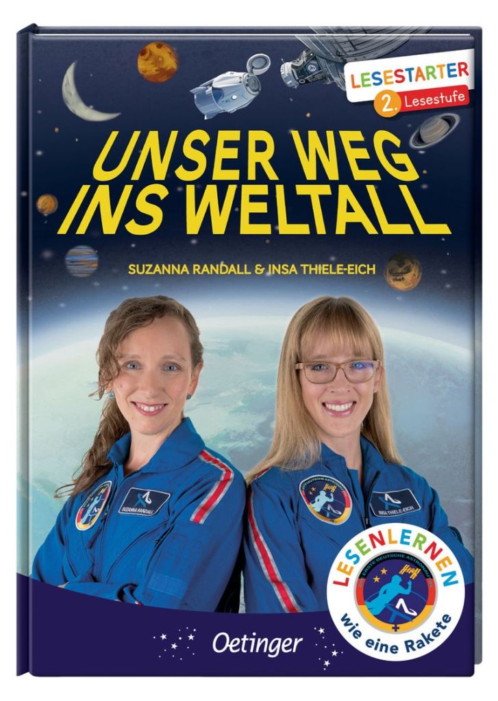 Cover des Buches mit Insa und Suzanna im Vordergrund und der Erde aus dem All betrachtet im Hintergrund