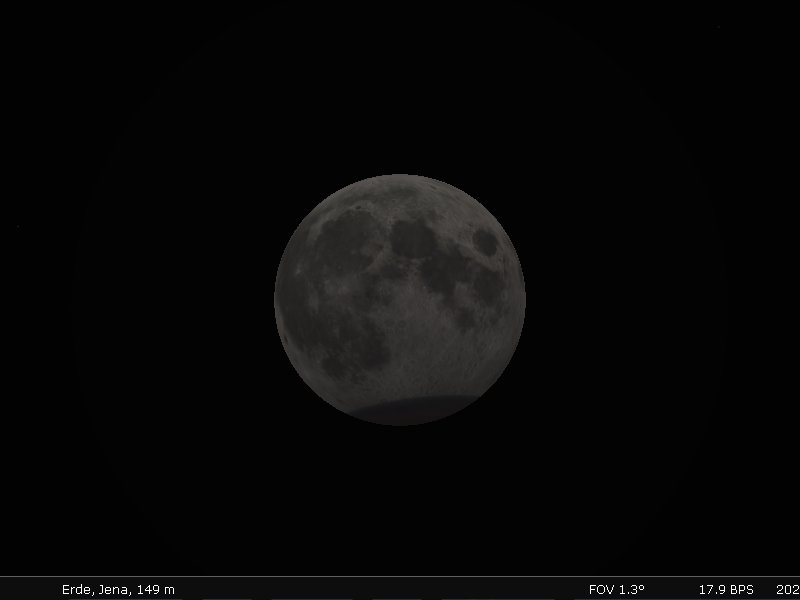 grafische Darstellung der Abschattung des Mondes