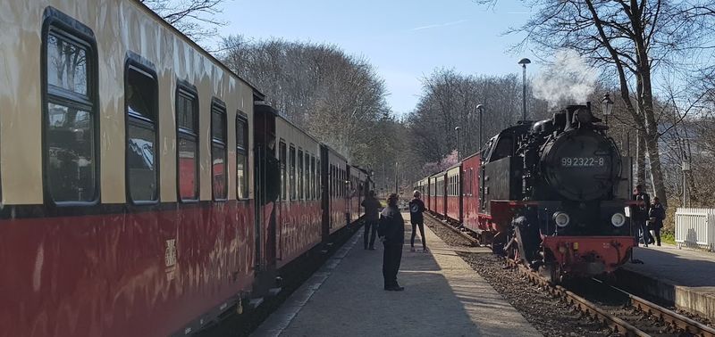 2 Dampfzüger der Molli in Heiligendamm